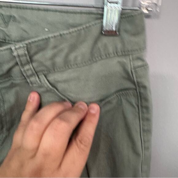 VANITY Light Muted Green Distressed Jean Leggings Jeggings Women’s Size Medium - Picture 6 of 6